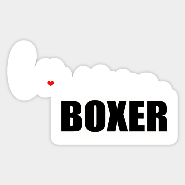 Dog Paw Print Design - Love is a Boxer Sticker by 3QuartersToday